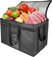 Cooler Bag with Zipper, Grocery Lunch Keeps Food Hot Cold for Shopping Picnic