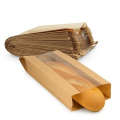 Kraft Bread Bags 6.5″ x 2″ x 18″ – Disposable Paper Bags (Pack of 50) – Made …