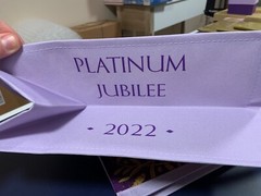 Royal Collection Platinum Jubilee Juco Jute Tote Bag Queen Elizabeth 2022 Purple