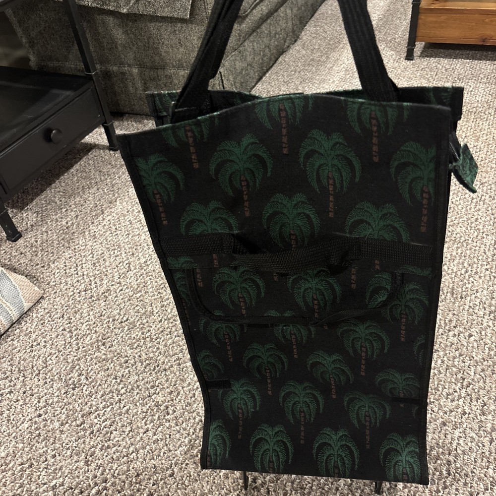 Tapestry Palm Trees Light Weight Rolling Shopping Bag