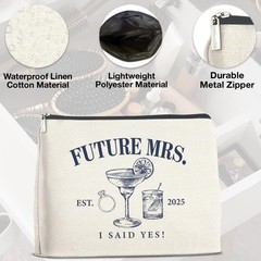 Wedding Bridal Shower Gifts for Bride to Be 2025 Future Mrs Makeup Bag B