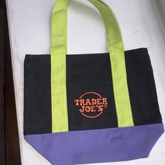 Trader Joe’s Tote Bag Black, Green, Purple trick or treat mini canvas.