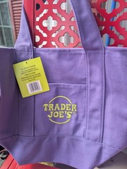 TRADER JOE’S ~ Trick or Treat Canvas Tote Bag { PURPLE }