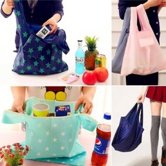 Cloth Grocery/tote Bags Reusable Foldable Recycle For Shopping Fits In Pocket Ec