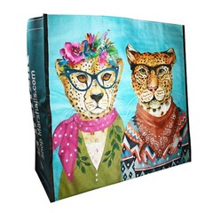 Reusable Eco Friendly Shopping Gift Bag – Fancy Cheetah Couple – big cats theme