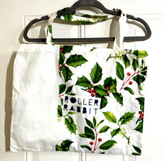 Roller Rabbit Cloth Tote Bag Lightweight Reusable Shopping Bag 15″x18″