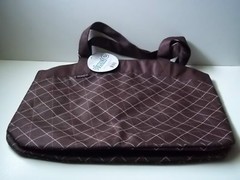 Planet-e Women’s tote bag. Brown. From 100% recycled bottle. New