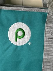 Publix Insulated Cooler Shopping Tote Reusable Bag – Teal Blue 20″
