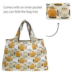 Large Foldable Tote Nylon Reusable Grocery Bags Shopping Travel Carry On