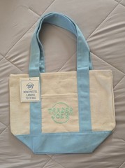 Authentic Trader Joe’s foldable Canvas Mini Tote Bags Set of 4 multicolored