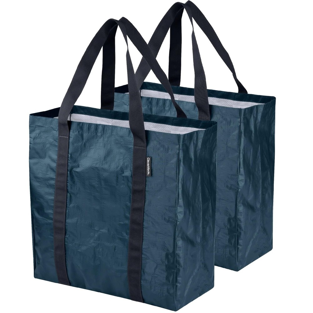 CleverMade Tall Frakta Reusable Grocery Tote – 42L – Pack of 2 – Ocean Blue -…