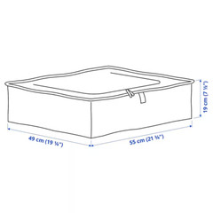 PARKLA Large Transparent Strong Plastic Zipped Under Bed Storage Bag 503.953.82