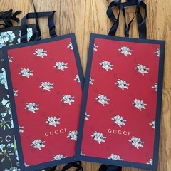 GUCCI Authentic Multicolor Paper Shopping Tote Bags 9-piece #48