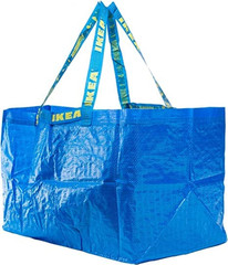Large Reusable Shopping Tote Bag Blue