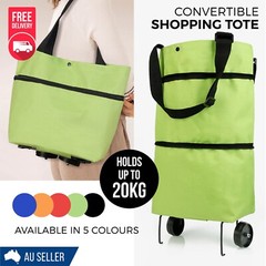 Expandable Adjustable Shopping Tote Bag with Wheels Holds Up to 20Kg 5 Colours