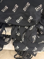 AURTIENDE Bag IKEA Shopping Recycle Black Limited Collection 205.789.72/20578972