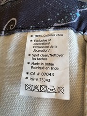 Cynthia Rowley Reusable Cotton Canvas Bag Purple/Blue Celestial Moon Stars Sun
