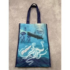 Trader Joe’s Reusable Cloth Tote Shopping Bag Ocean Marine Clownfish Scuba Diver