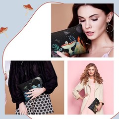 Kajaia 12 Pcs Mushroom Makeup Bags Cute Portable Travel as the pictures shown