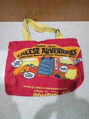 Trader Joe’s CHEESE ADVENTURES Shopping Grocery Tote Bag canvas Washable