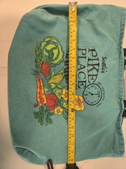 Seattle’s Pike Place Market Shopping Bag Tote Y2K Teal Canvas