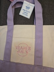 Trader Joe’s Mini Pastel Canvas Tote Bag NWT Blue Green Pink Purple | US Stock