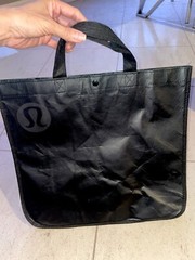 Limited Edition Lululemon Man’s Black Large Reusable Shopping Tote Bag Men’s