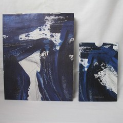 Anthropologie Reusable Shopping Gift Bag & Match Gift Envelope Blue Rare Set