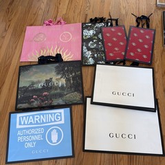 GUCCI Authentic Multicolor Paper Shopping Tote Bags 9-piece #48