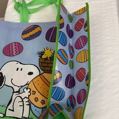Peanuts Snoopy Easter🐇 XL Reusable Tote/Shopping/Gift Bag Free Shipping!