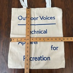 Outdoor Voices “Technical Apparel for Recreation” Reusable Tote Bag Ivory OS