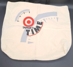 Vintage “Target Time” Canvas Reusable Shopping Bag Super RARE 1980’s Graphic
