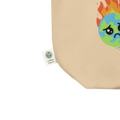 Funny Vegan Tote Bag Organic Cotton Climate Change Gift Eco Reusable Shopper