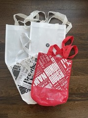 Lululemon Reusable Shopping Tote Bags Set of 4, Various