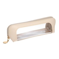 YBEATY Clear Makeup Bag Portable Transparent 7.87 × 2.36 × 1.93 inches, White