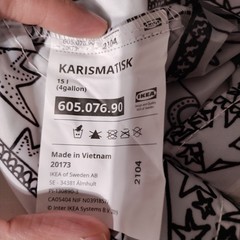 Ikea Karismatisk Black/White Foldable Shopping Bag Stocking Filler