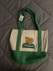 Stew Leonard’s Canvas Reusable Tote Bag Graphic Print Green/Beige Small 12.5×10