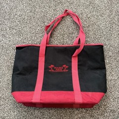 Trader Joe’s Black Red Insulated Large Cooler Tote Reusable Shopping Bag