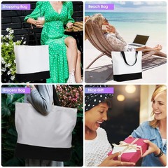 28 Piece Blank Canvas Tote and Makeup Bag Bulk Plain Cotton Tote with Handle …