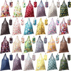 24 Pcs Foldable Reusable Shopping Bag Recycle Travel Grocery Bag Fold to Pocket