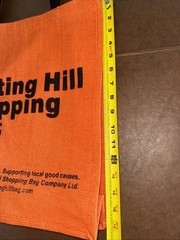 The Notting Hill Orange Jute Shopping Bag Durable Eco-Friendly Stylish Tik Tok