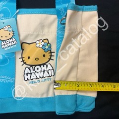 ABC Stores Hawaiʻi: Sun Tan Hello Kitty Big Face Mini Canvas Tote Bag, Blue