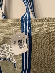 Bath & Body Works Blue / Brown Reusable Shopping Gift Bag NWT