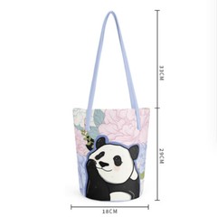 Cute Casual Panda Artistic Tote Bag For girls Woman Gift bucket Satchel Bag
