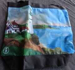 Beautiful Reusable Shopping Bag – Synthetic Material – Scenic Front Piece – NWOT