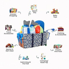 Extra Large Utility Tote Bag – Oversized Collapsible Reusable Wire Frame Rect…