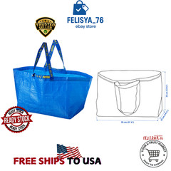 2x New Reusable Shopping Bag Laundry Tote Grocery Carrier Storage FREE US Shippg