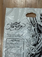 Y2K Vtg Ed Hardy Tiger / Koi Fish Reusable Bag Reversible Plastic Shopping