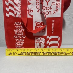 Lululemon Small Reusable Shopping Tote Lunch Bag Red