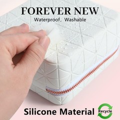 Silicone Clear Makeup Bag, Soft Portable Small Travel Cosmetic Bag for White